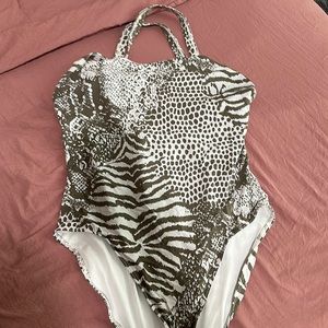 Calvin Klein original one piece back out cross cross size 16
